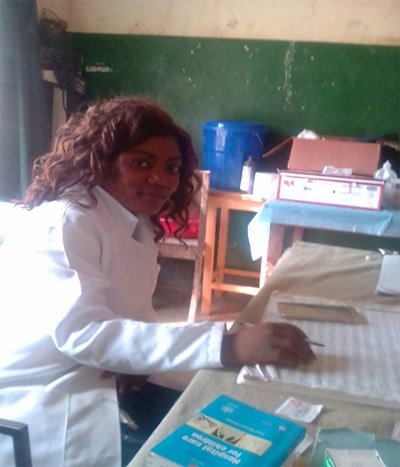 Priscila Allison, a medical Assistant at Nsanama Health Centre
