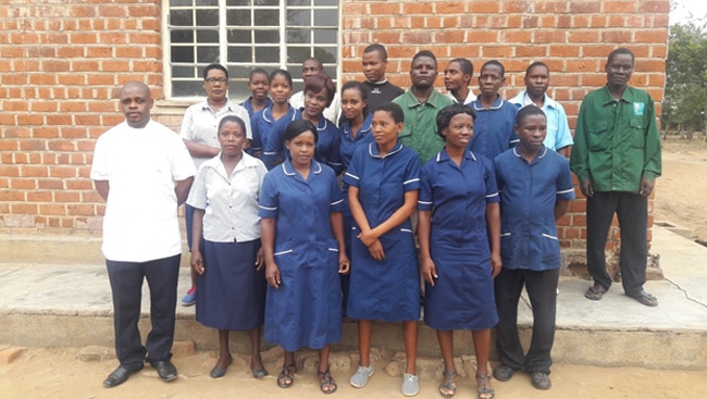 Above are some of the workers at Utale II health centre